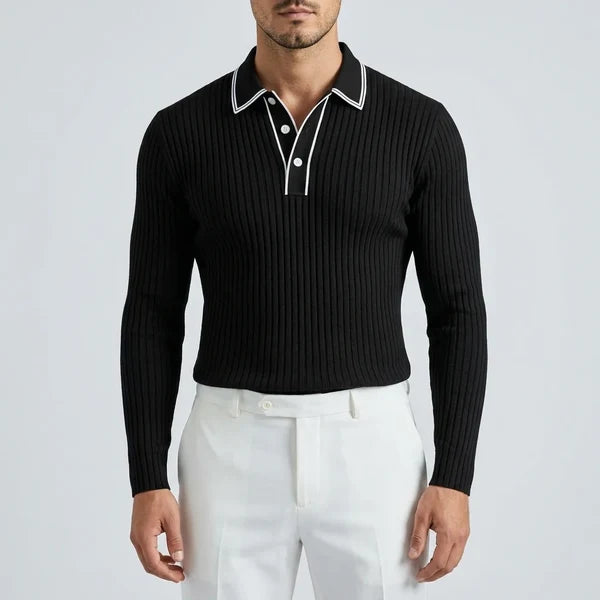 Men’s Ribbed Polo Shirt