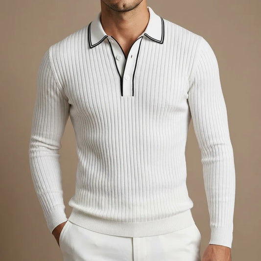 Men’s Ribbed Polo Shirt