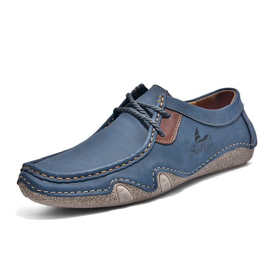 Men's Stitched Lace-Up Casual Shoes
