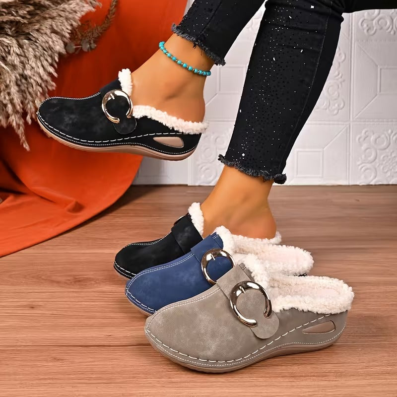 Women's Buckle Mules
