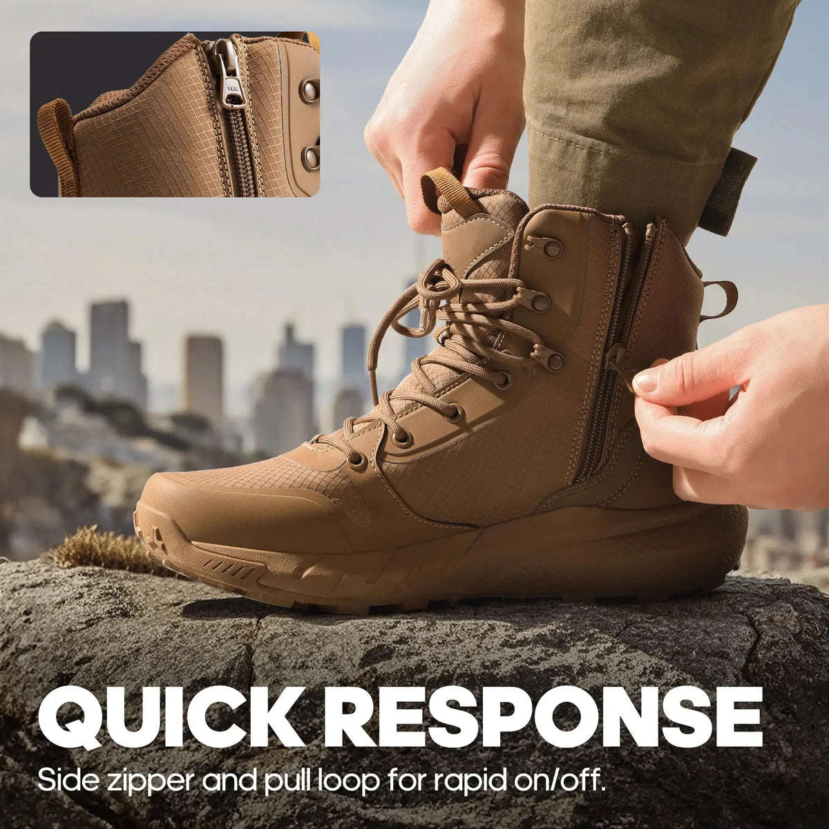 Men's High-Top Lace-Up Shoes