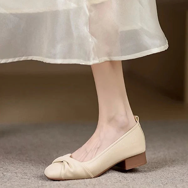 Women’s Twist Detail Square Toe Flats