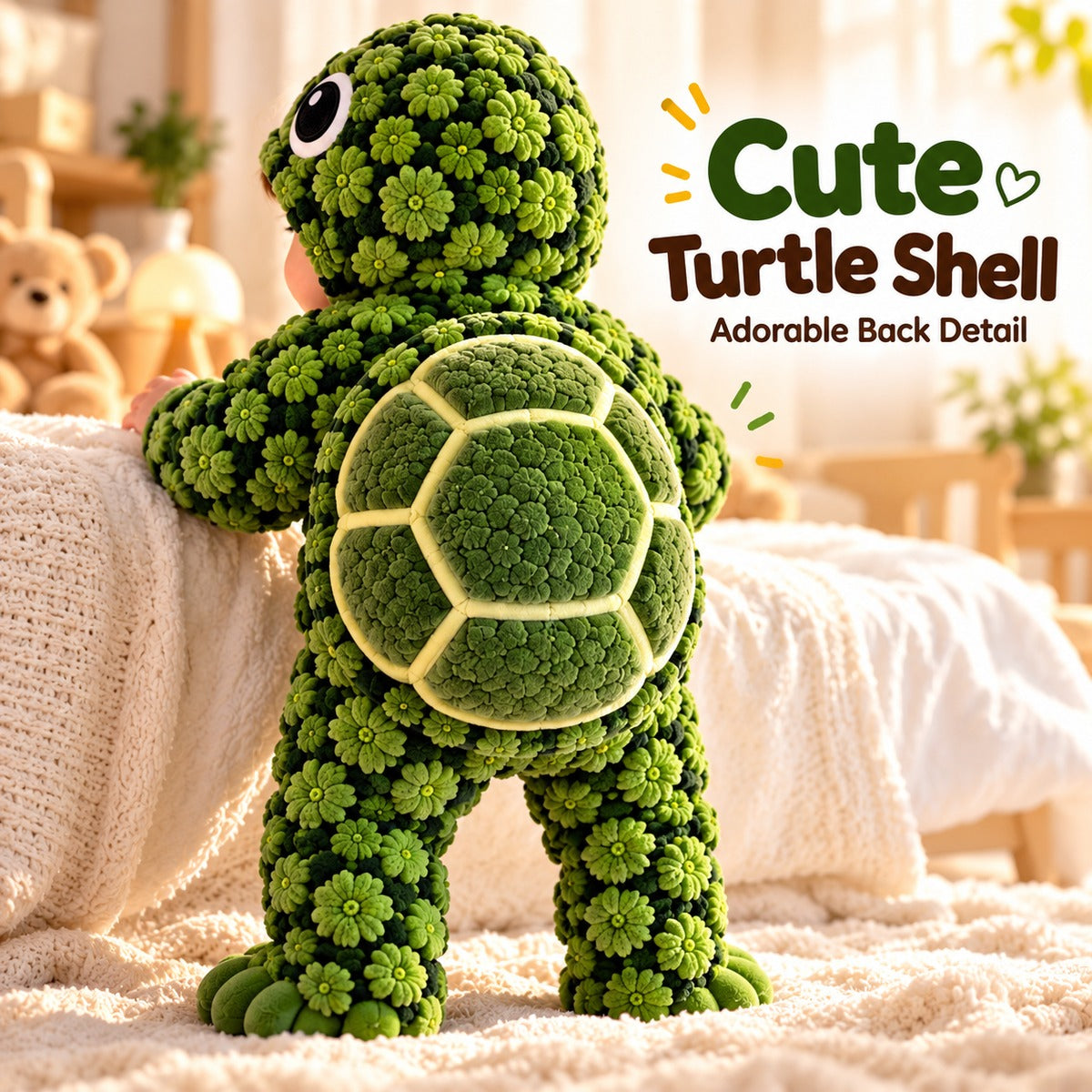 Baby Turtle Hooded Romper