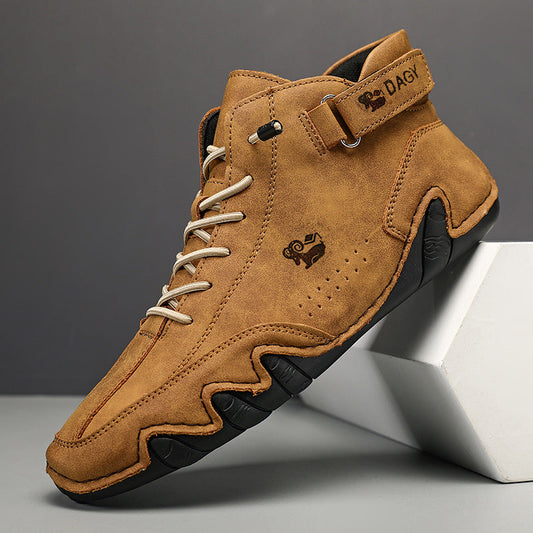 Men's High-Top Lace-Up Casual Sneakers
