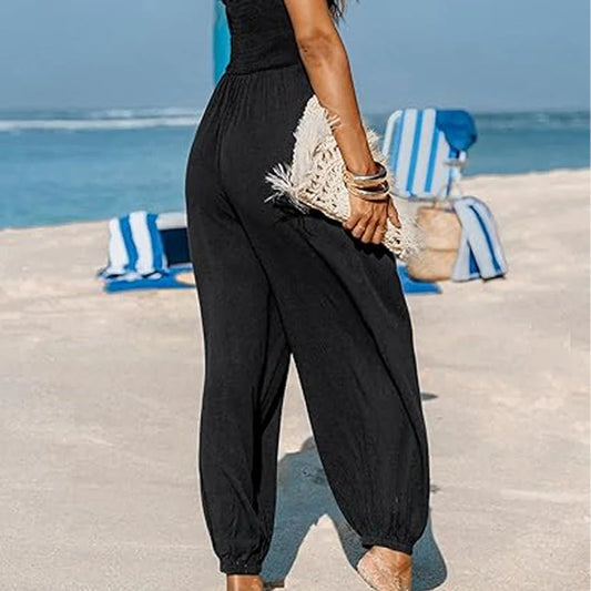 Women's Halter Neck Backless Jumpsuit