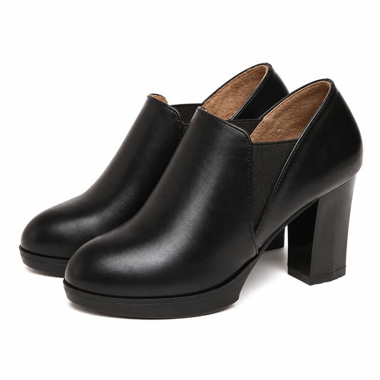 Women's Slip-On Block Heel Ankle Shoes