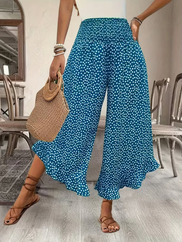 Women’s High-Waisted Flowy Wide-Leg Pants