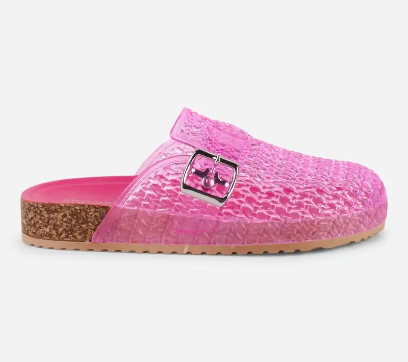 Women's Woven Jelly Slip-On Mules
