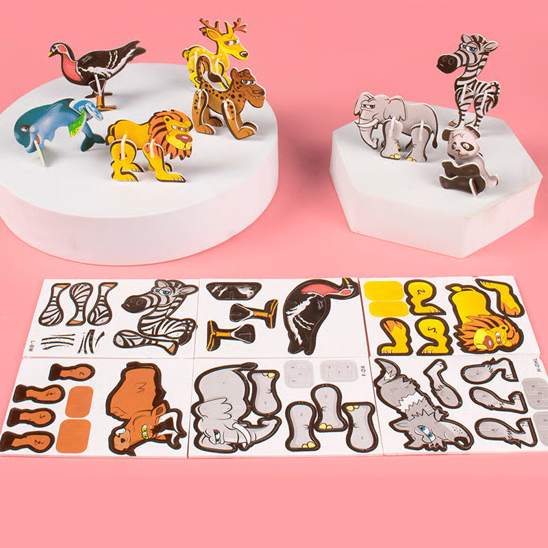 3D Animal Paper Puzzle Craft Set