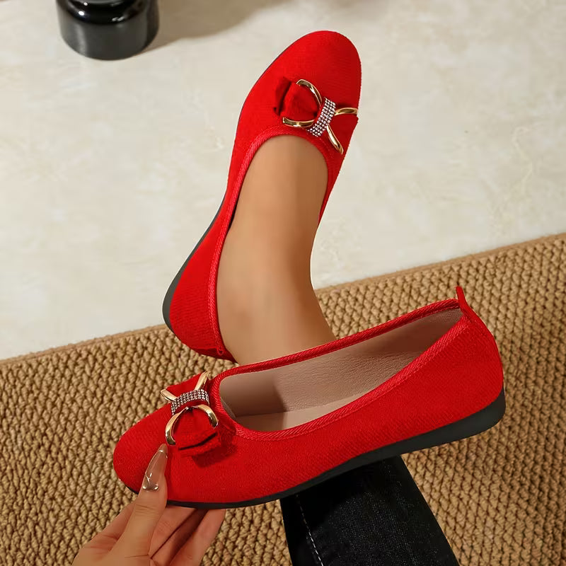 Women's Bow Accent Ballet Flats