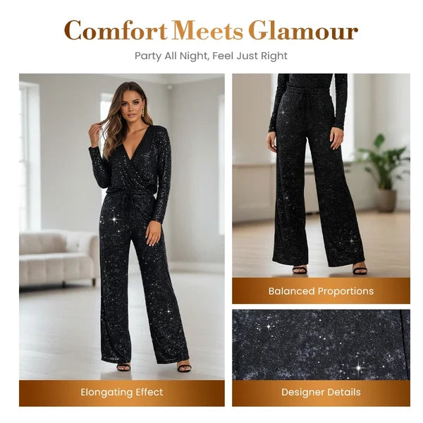 Women’s Sequin Wide-Leg Pants