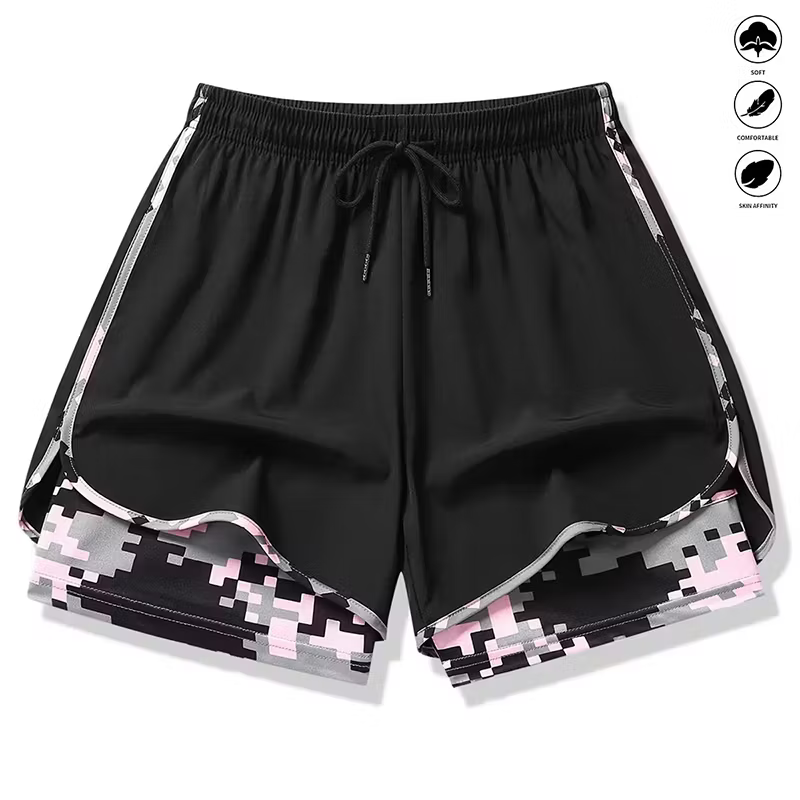Women's Athletic Layered Running Shorts