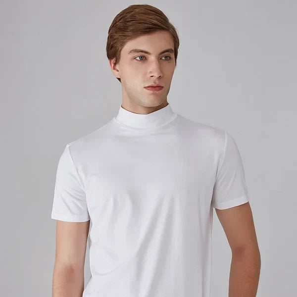 Men’s Fitted High-Neck T-Shirt