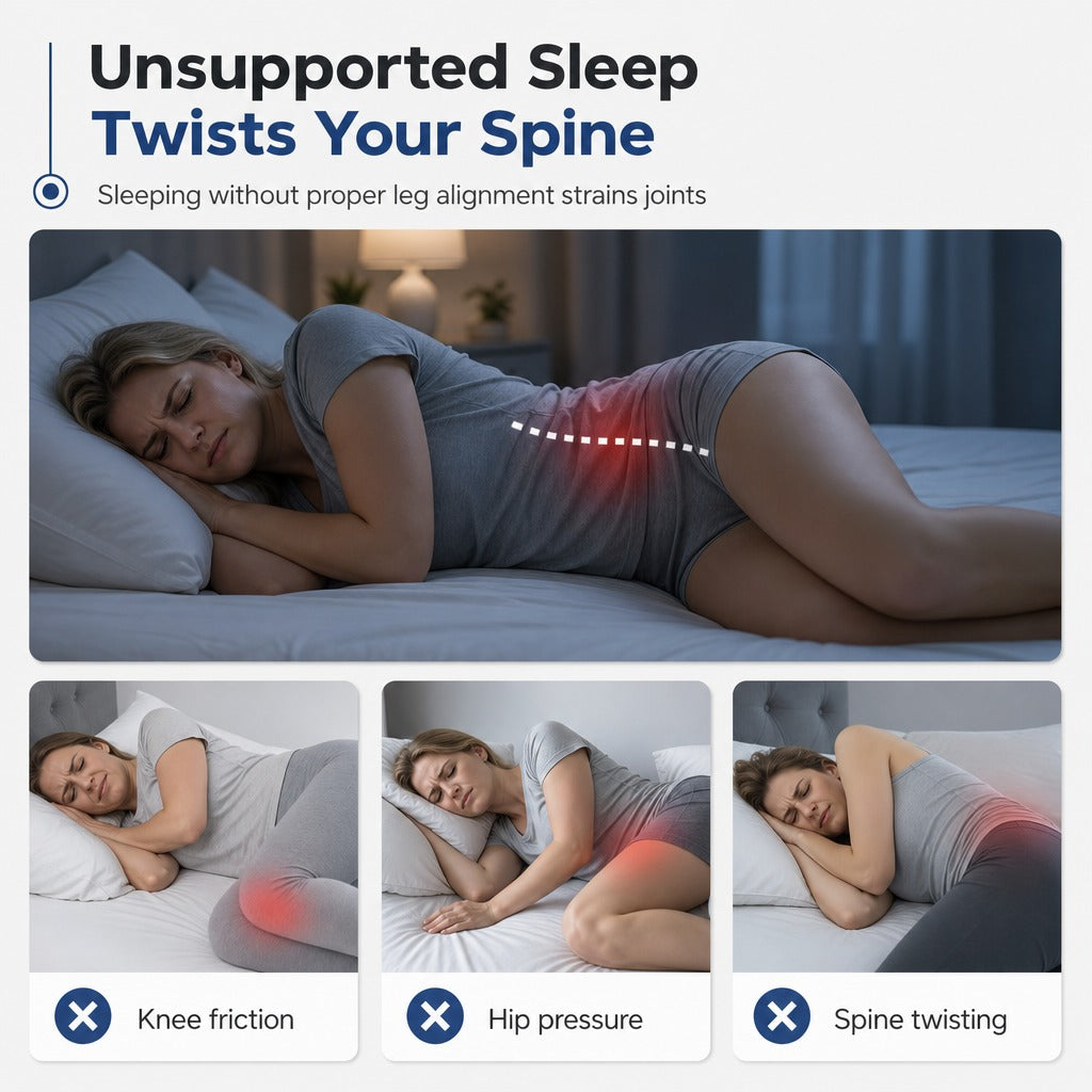 Heart-Shaped Knee Pillow for Side Sleepers