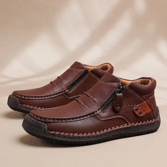 Men's Leather-Look Slip-On Boots