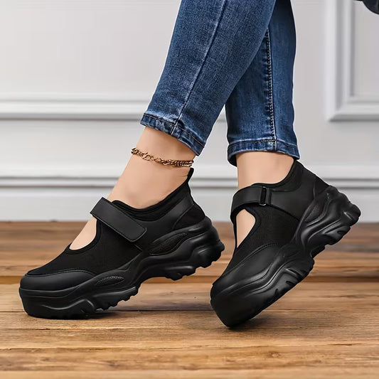 Women’s Black Thick-Sole Mary Jane Flats