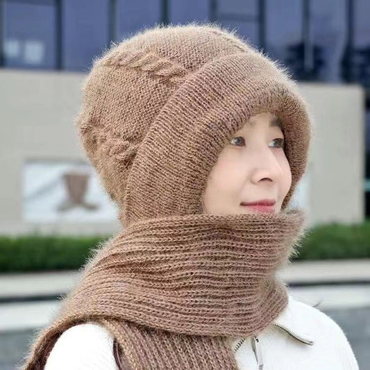 Women's Hooded Knit Scarf