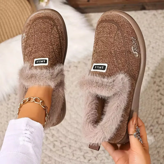 Women’s Fuzzy Slip-On Shoes