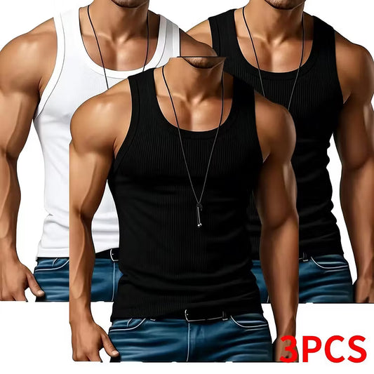 Men's 3-Pack Ribbed Tank Tops