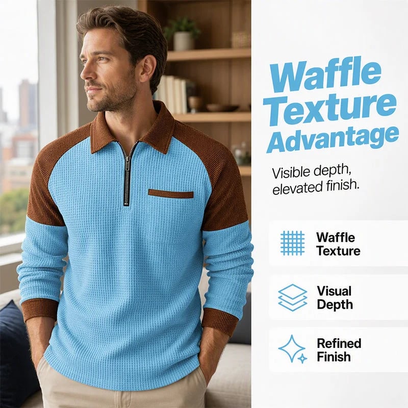 Men's Textured Quarter-Zip Pullover