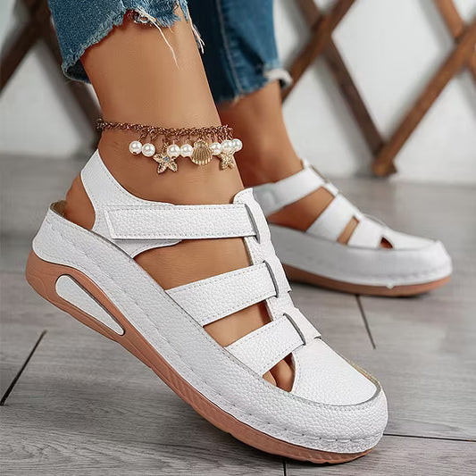 Women's Closed-Toe Platform Wedge Sandals