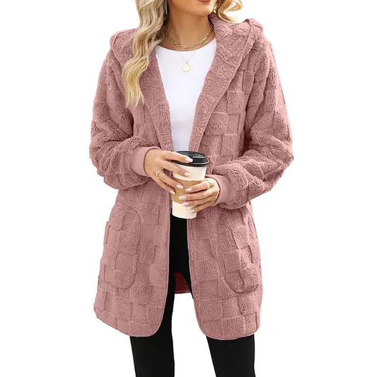 Women's Hooded Textured Cardigan