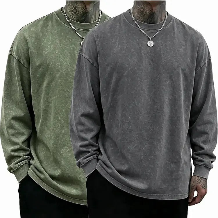 Men's Oversized Washed Casual Shirt