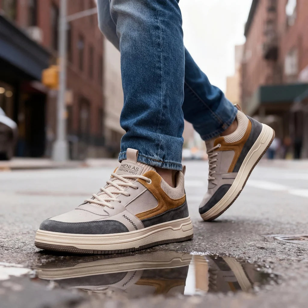 Men's Panel Lace-Up Sneakers