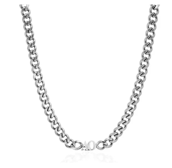 Women’s Personalized Two-Initial Cuban Chain Necklace