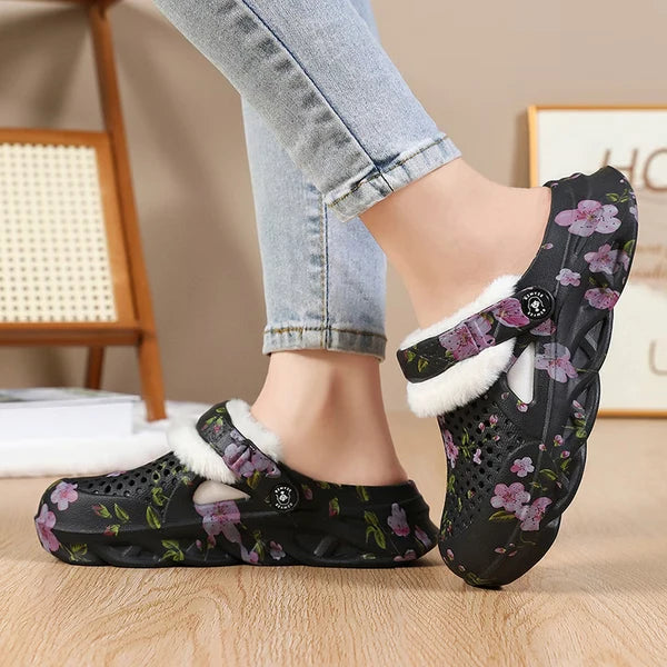 Women’s Floral Cozy Lined Clogs