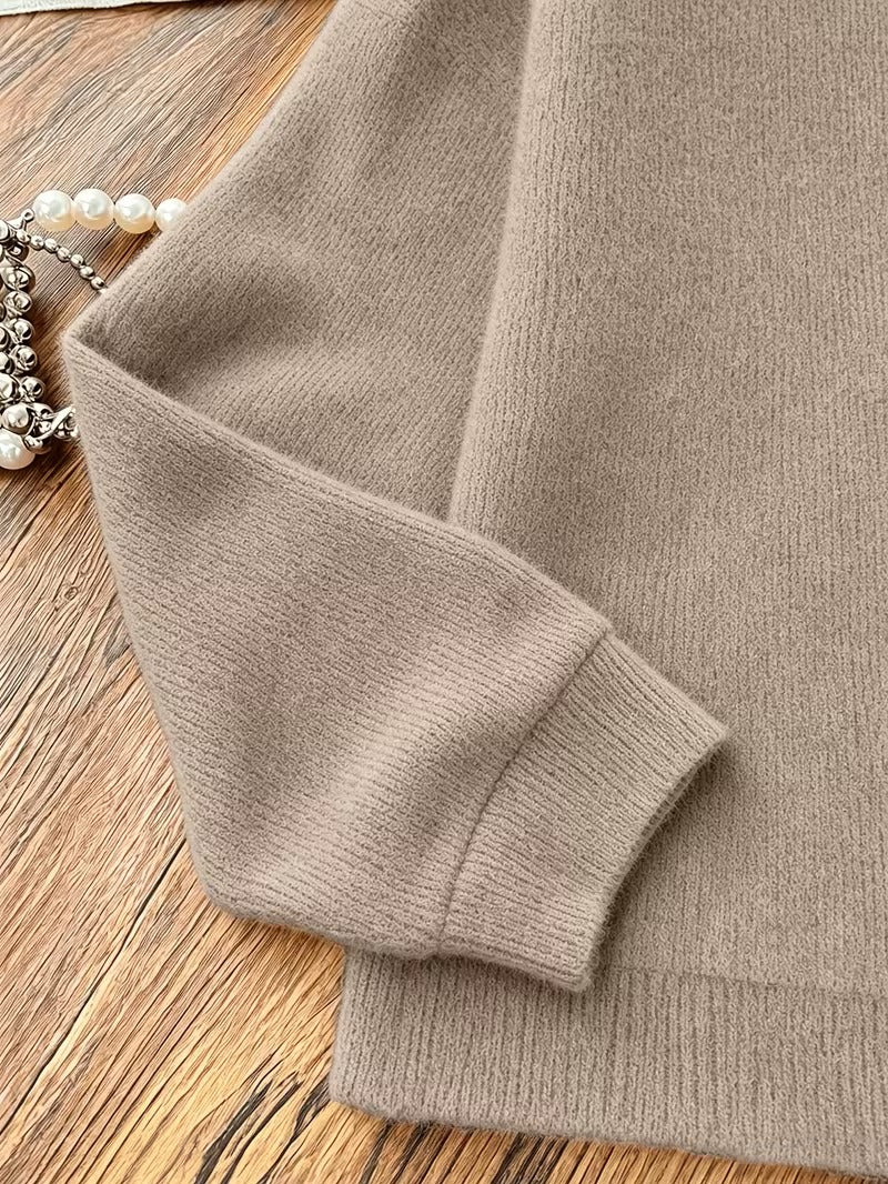 Women’s Ribbed Crew Neck Pullover Sweater