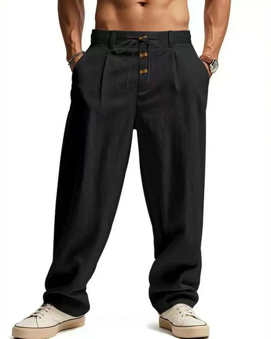 Men’s Casual Drawstring Straight Leg Pants