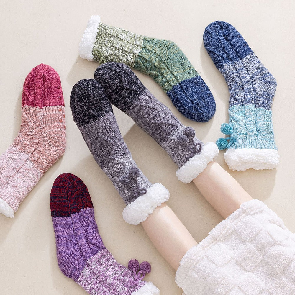 Women's Knitted Indoor Slipper Socks