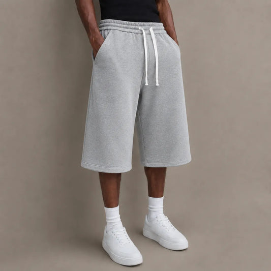 Men's Loose Fit Over Knee Casual Shorts