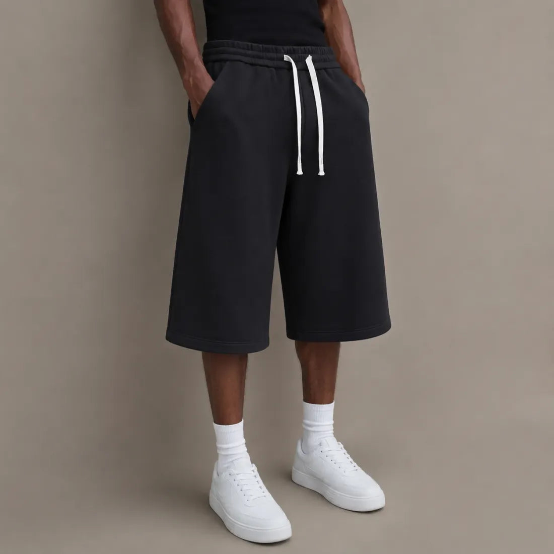 Men's Loose Fit Over Knee Casual Shorts