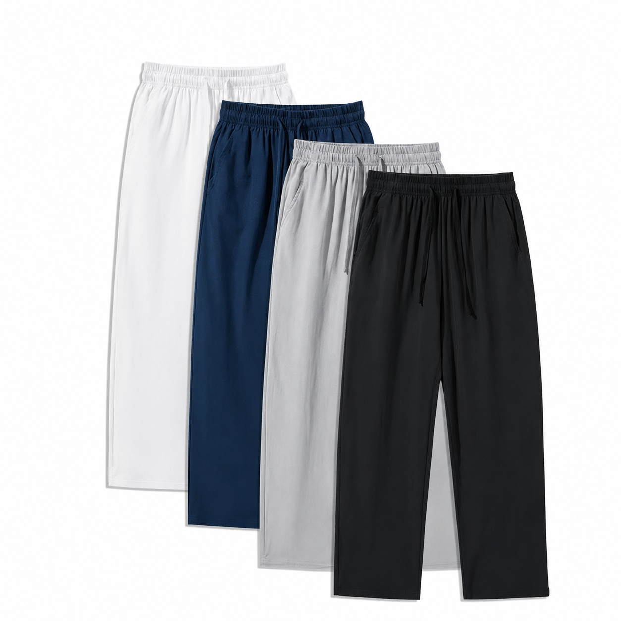 Men’s Casual Drawstring Pants 4-Pack