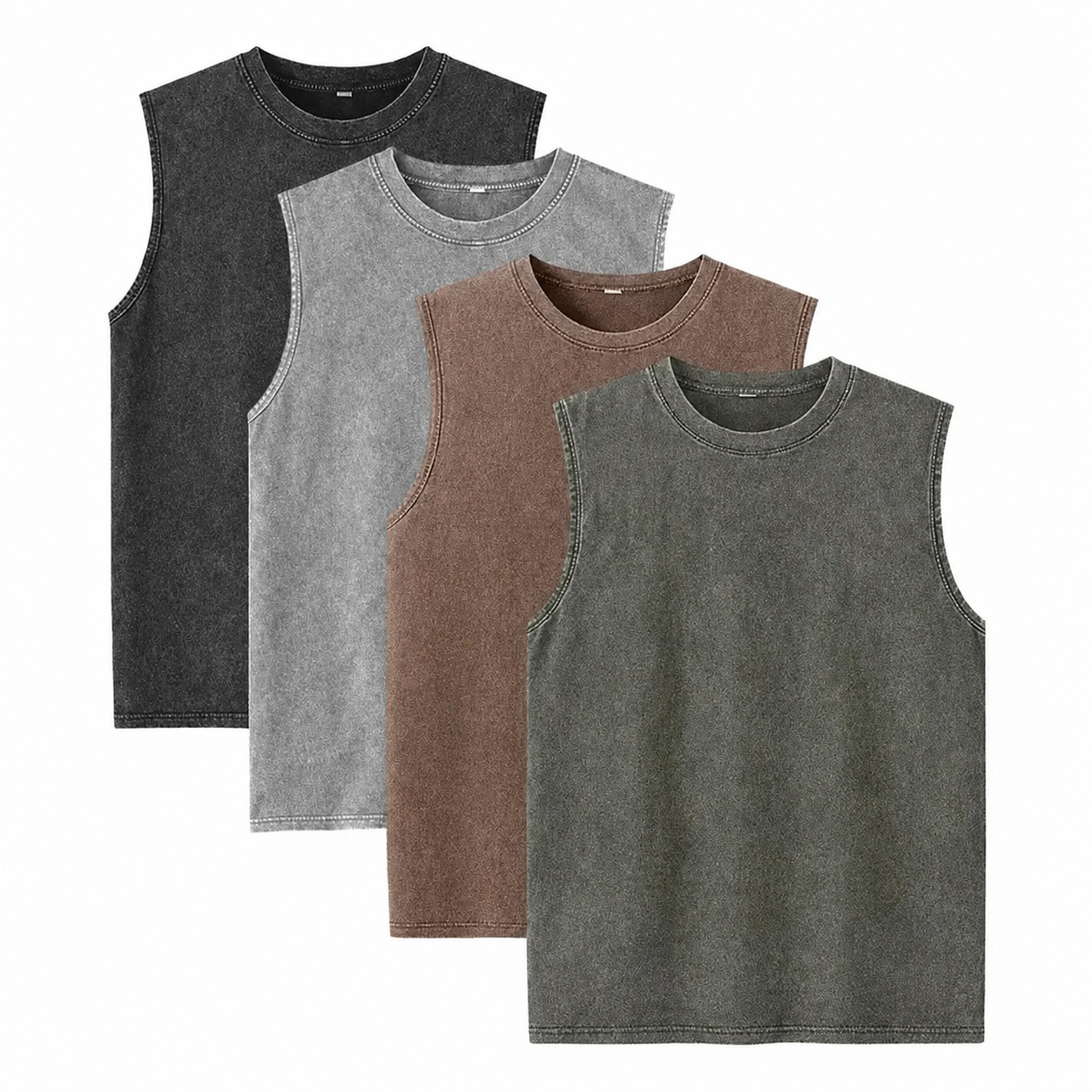 Men’s Oversized Washed Sleeveless Tee