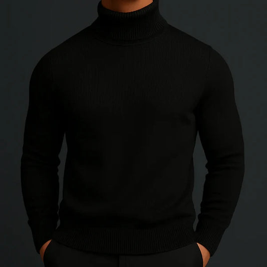 Men's Ribbed Turtleneck Sweater