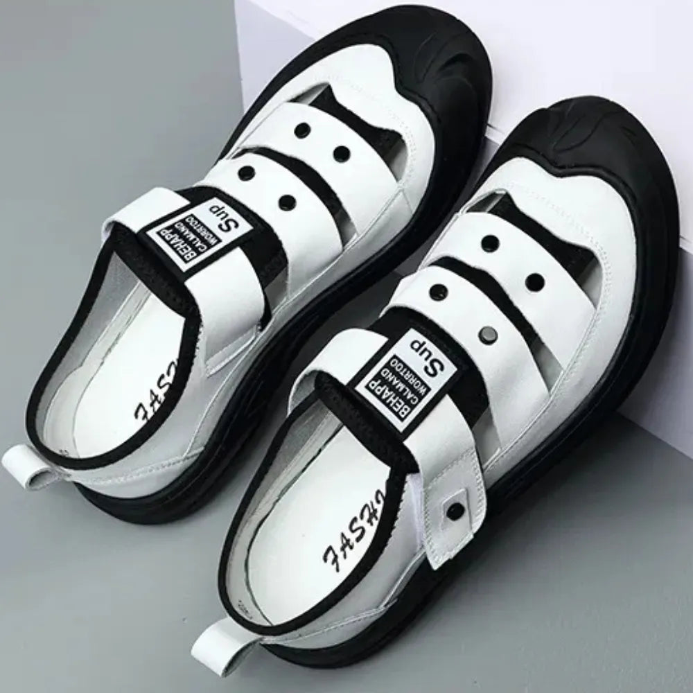 Men's Hook-and-Loop Strap Casual Shoes
