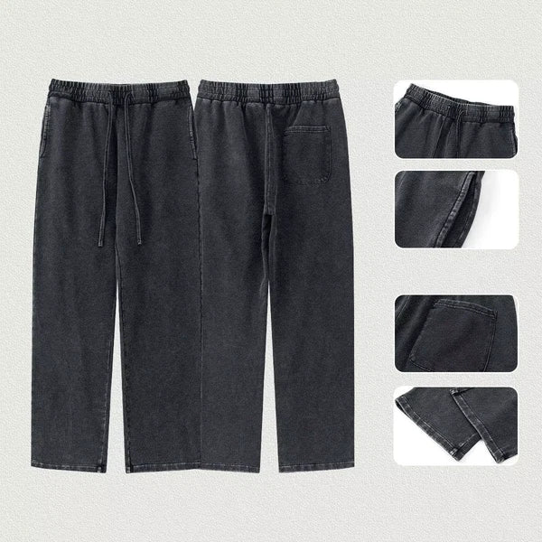Men’s Washed Straight-Leg Jogger Pants