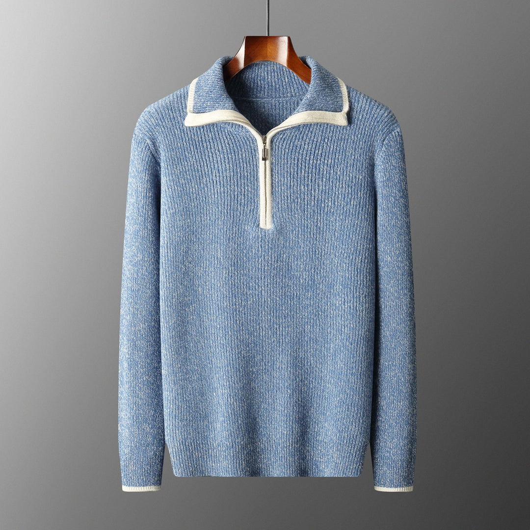 Men's Ribbed Half-Zip Pullover