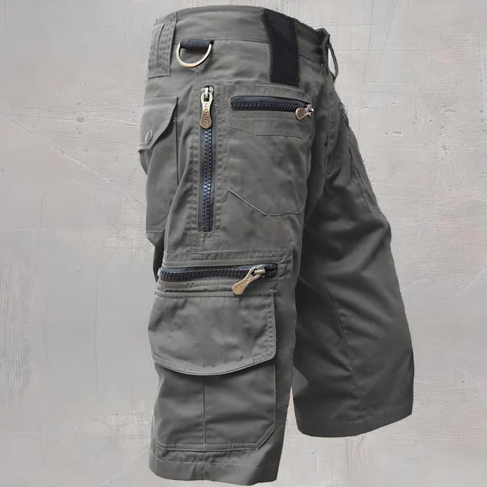 Men's Multi-Pocket Zip Cargo Shorts