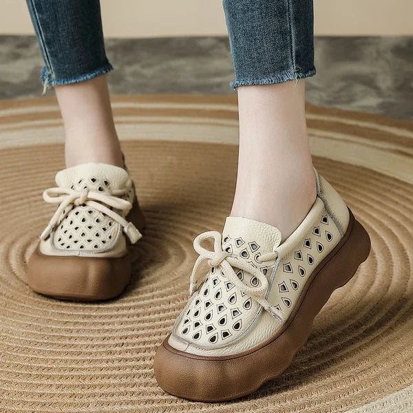 Women’s Cutout Platform Lace-Up Loafers