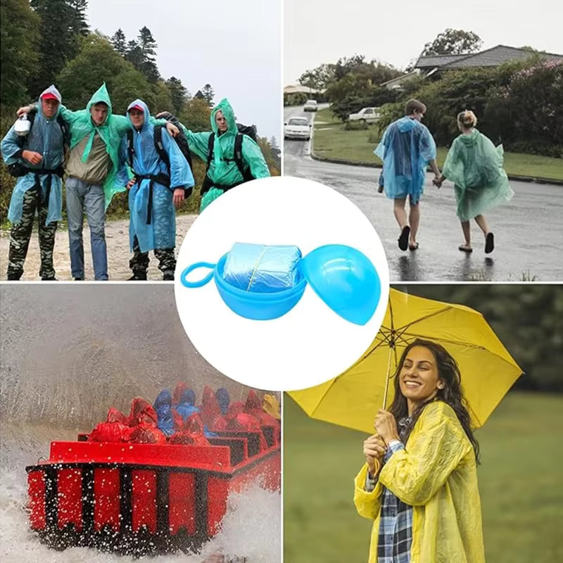 Compact Emergency Rain Poncho