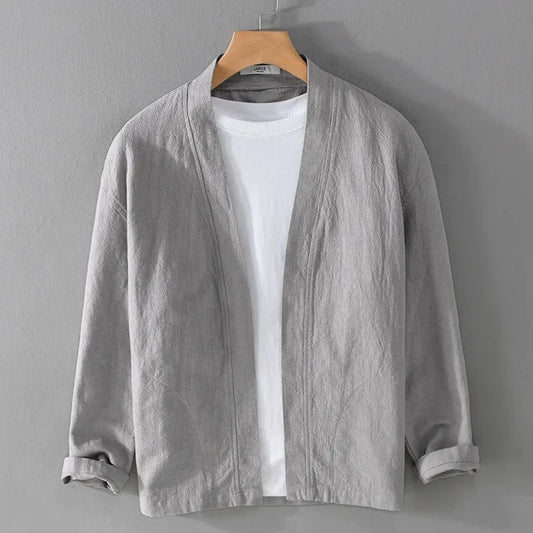 Men’s Relaxed Open-Front Kimono Jacket