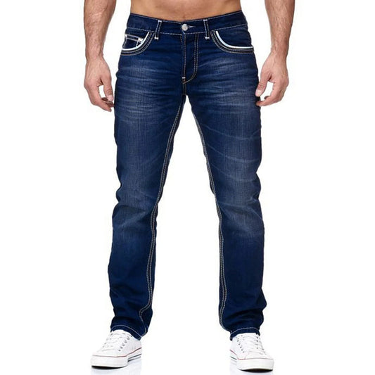 Men's Straight Leg Double Stitch Jeans