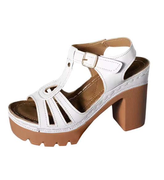 Women’s T-Strap Platform Block Heel Sandals