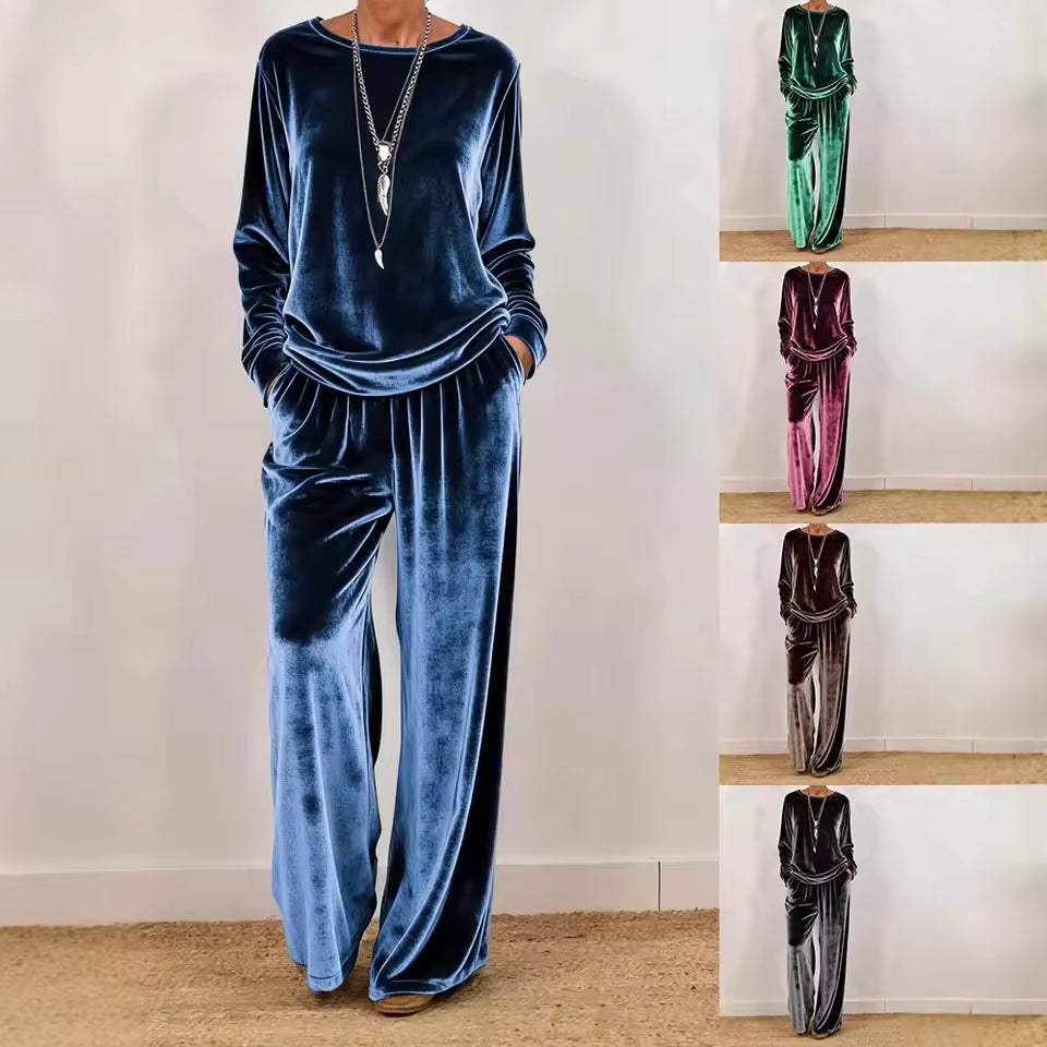 Women's Velvet Two-Piece Set