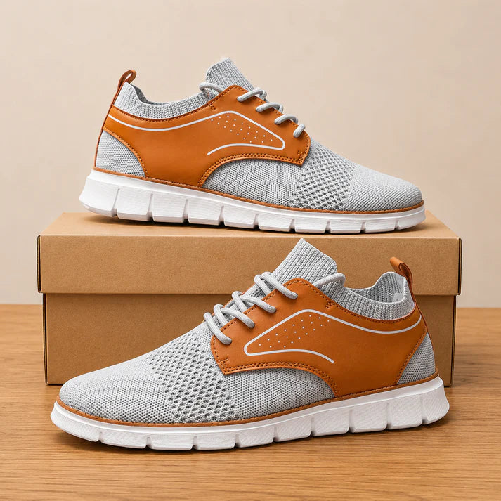 Men's Knit Lace-Up Casual Sneakers