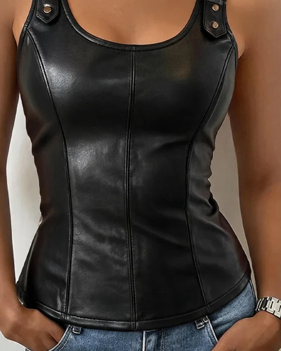 Women's U-Neck Fitted Tank Top